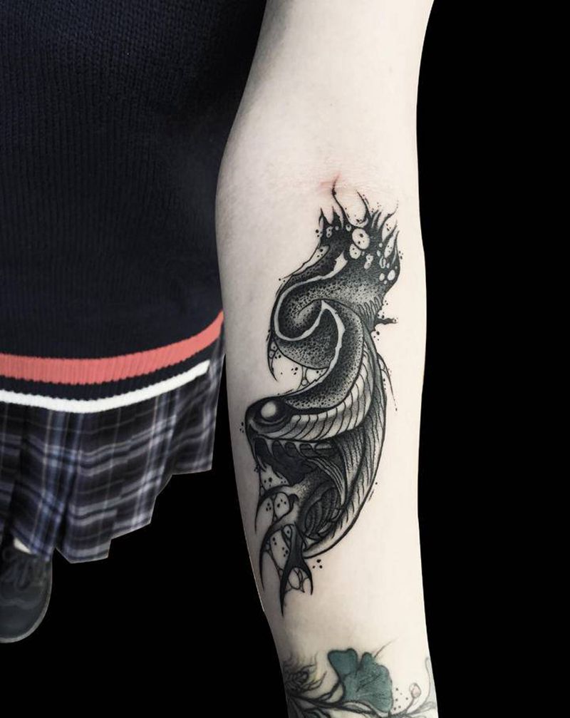 蛇纹身图片_手臂纹身图案