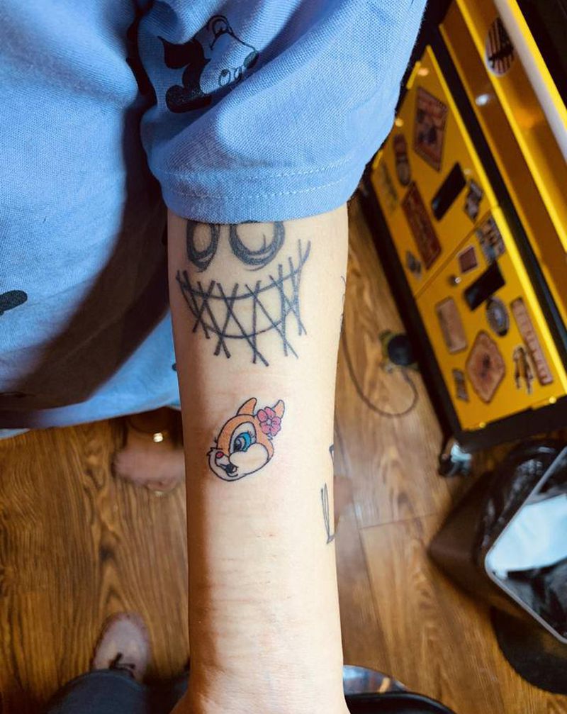 兔子纹身图片_手臂纹身图案