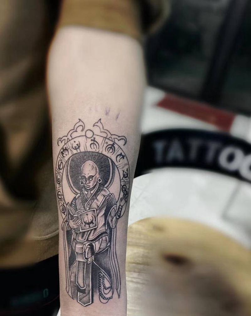 法师纹身图片_手臂纹身图案