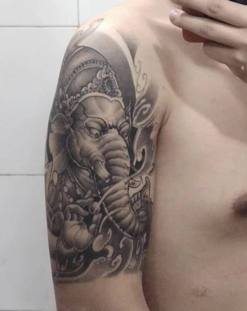 象神 （恢复后）纹身图片_手臂纹身图案