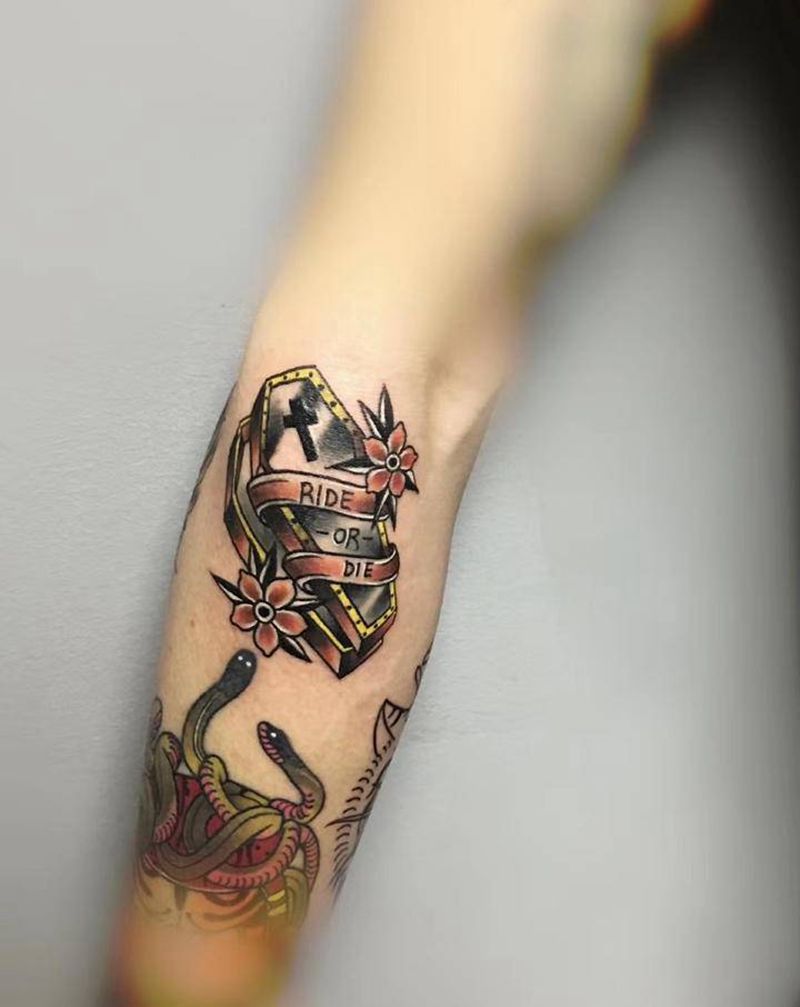 拼接纹身图片_手臂纹身图案