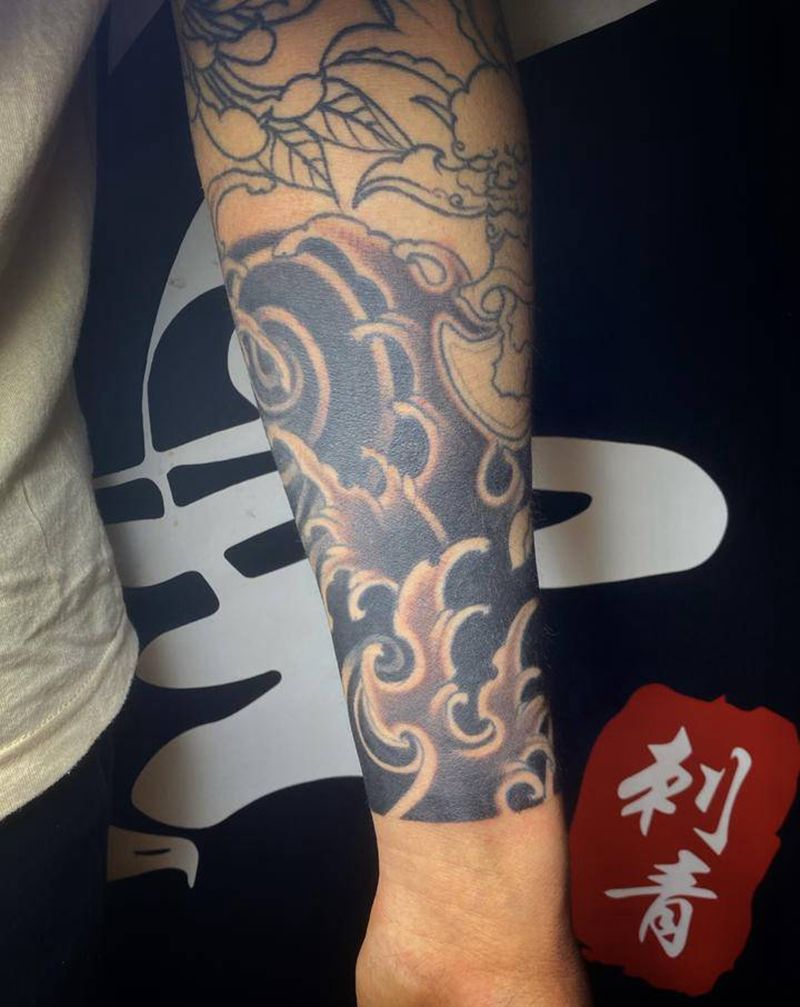 雾纹身图片_新传统纹身图案