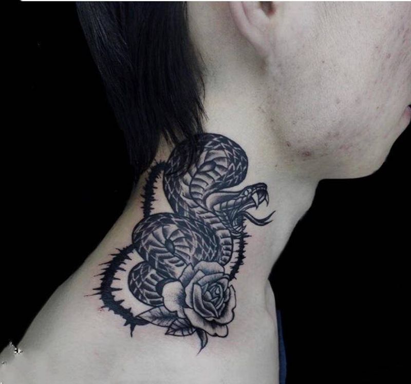 原创 蛇纹身图片_暗黑纹身图案