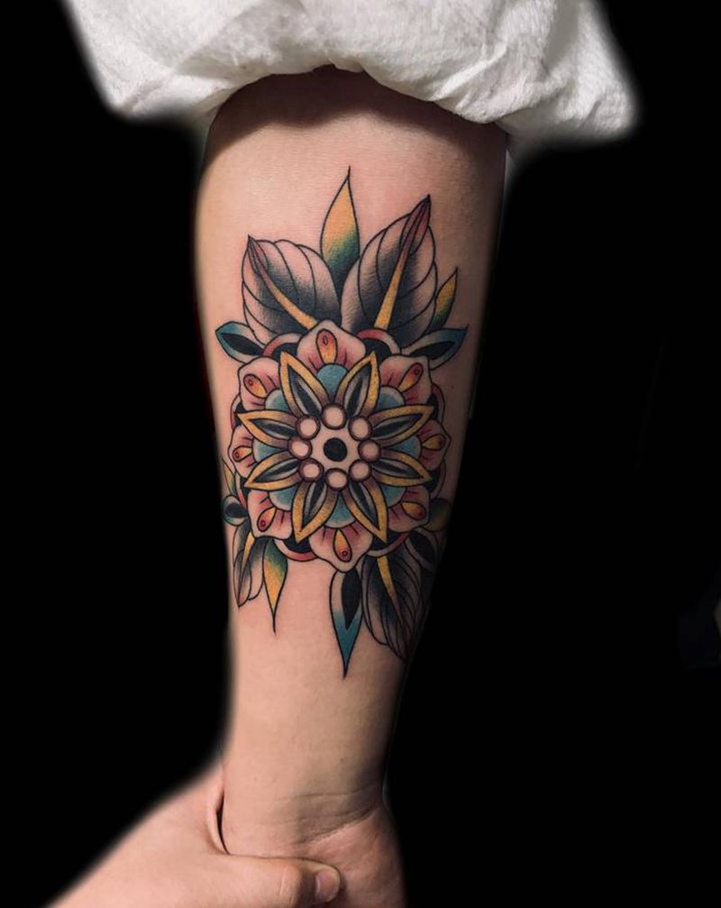 花纹身图片_手臂纹身图案