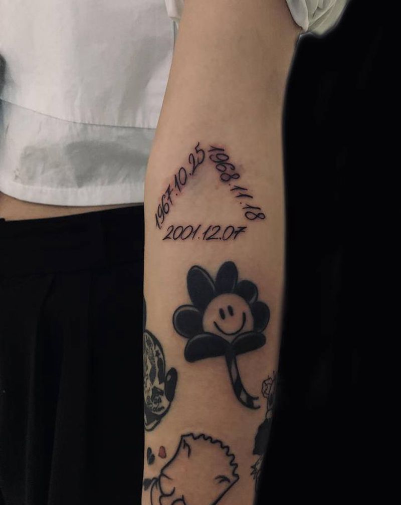 数字纹身图片_手臂纹身图案