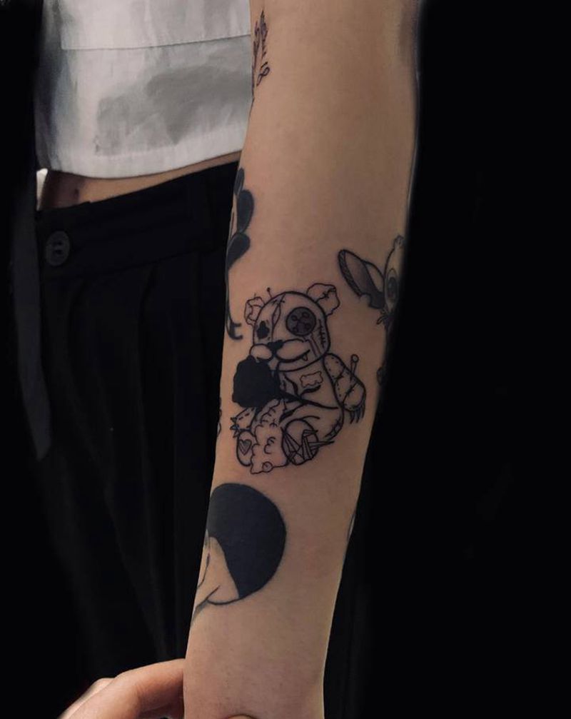 熊纹身图片_手臂纹身图案