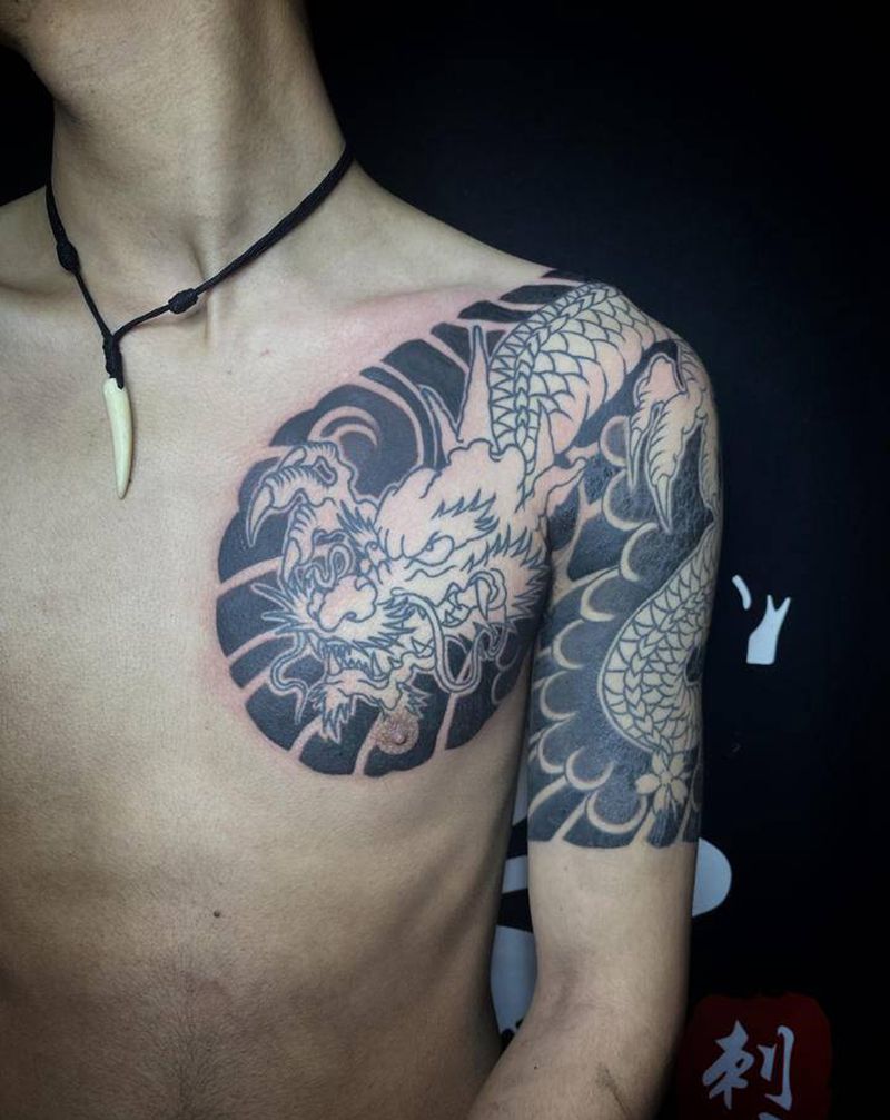 老传统未完纹身图片_老传统纹身图案