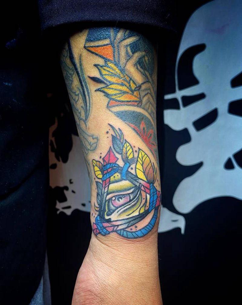 上帝之眼纹身图片_New School纹身图案