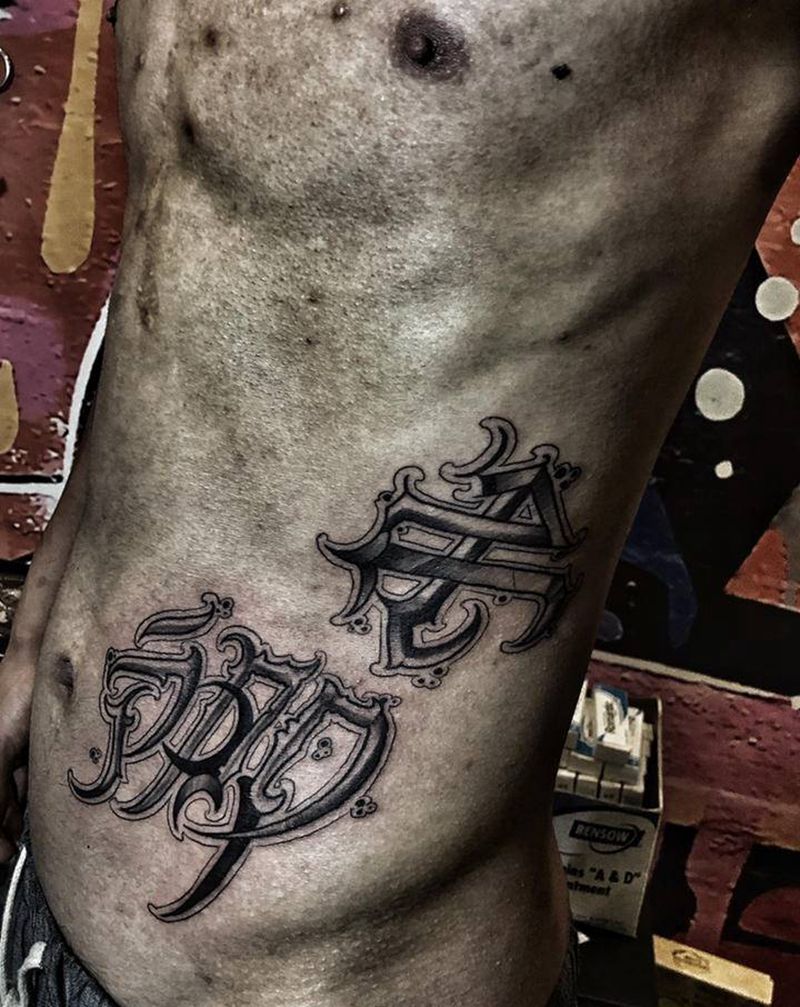 字纹身图片_花体字纹身图案