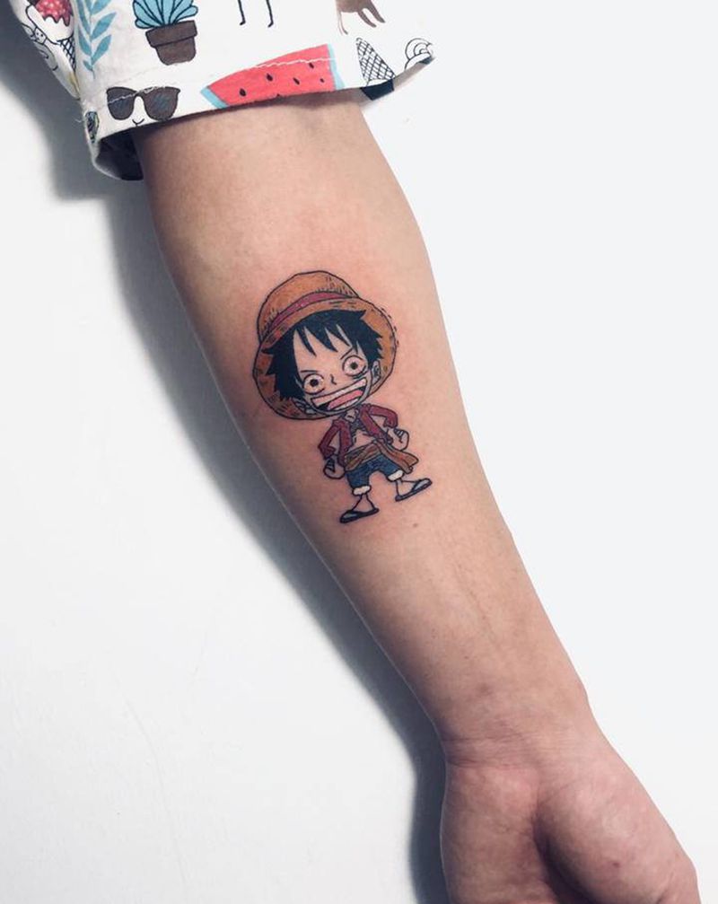 海贼王纹身图片_手部纹身图案