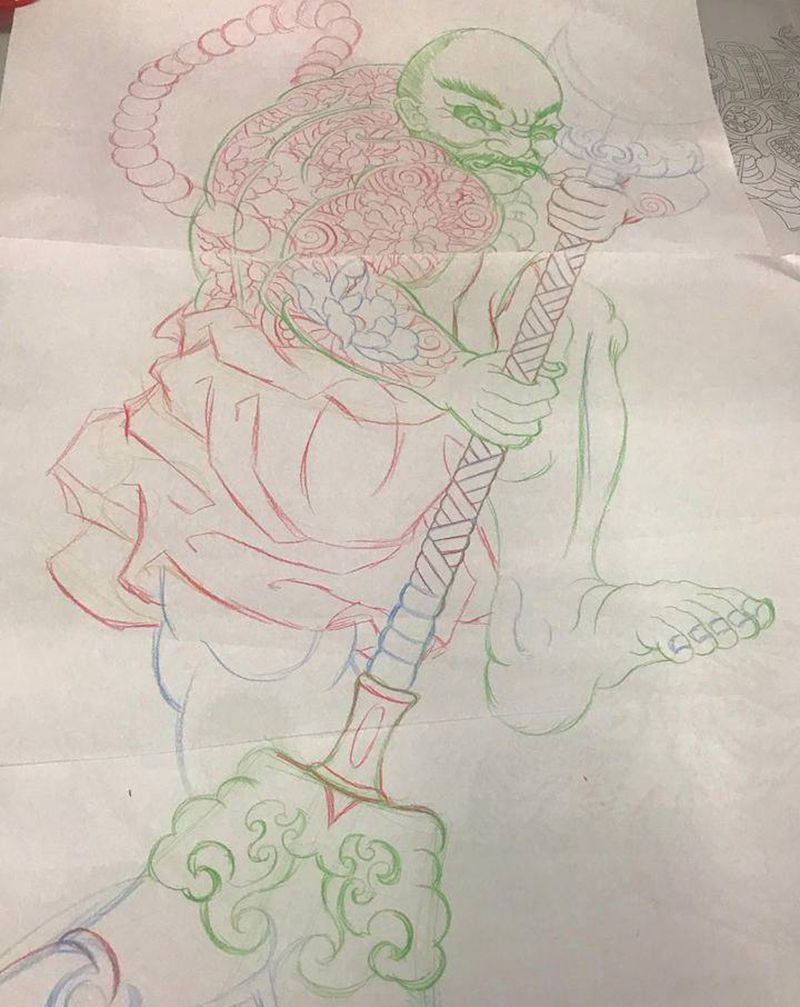 魯智深纹身图片_新传统纹身图案