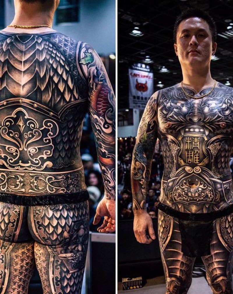 精雕黃建銘師傅作品纹身图片_背部纹身图案
