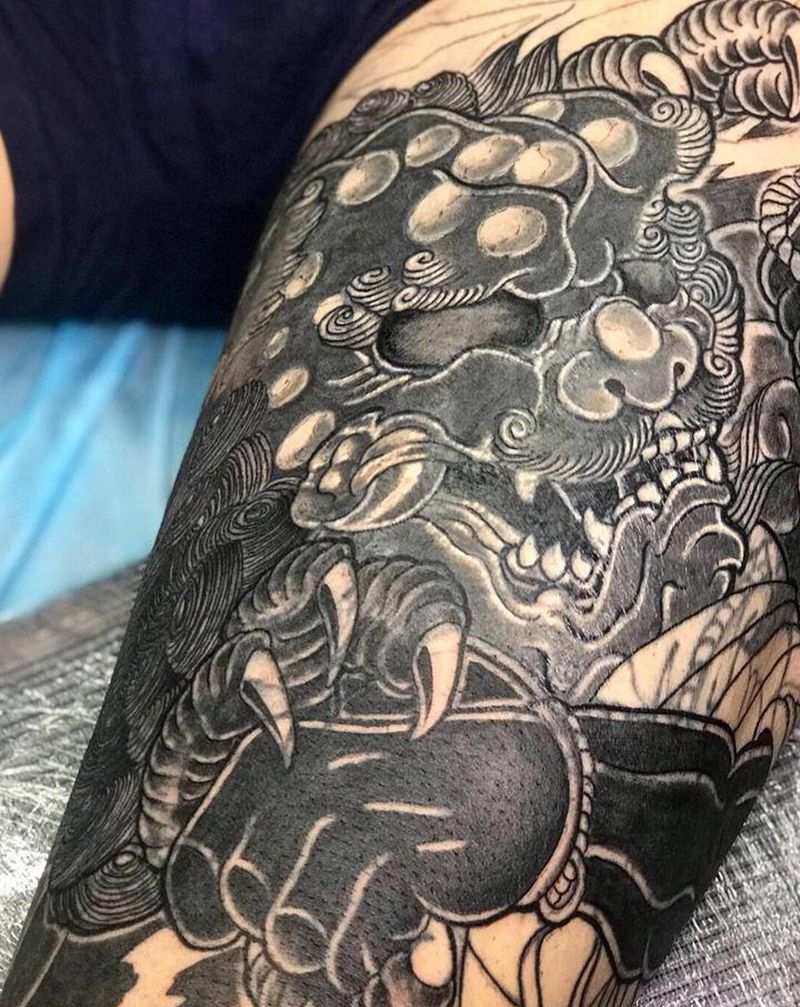 蓋圖纹身图片_腿部纹身图案