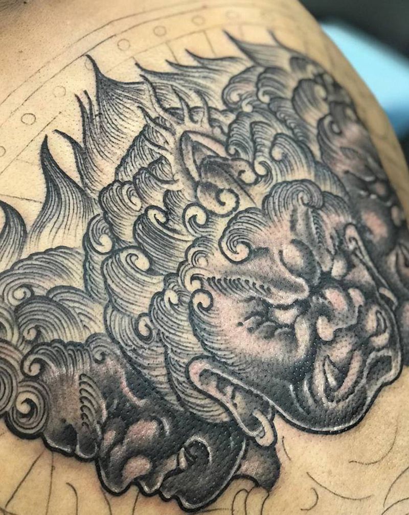 修羅纹身图片_背部纹身图案