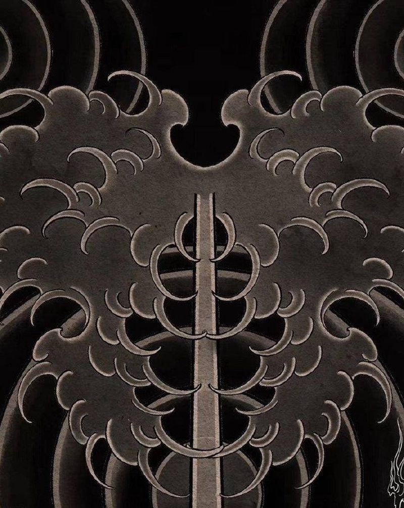 浪纹身图片_老传统纹身图案