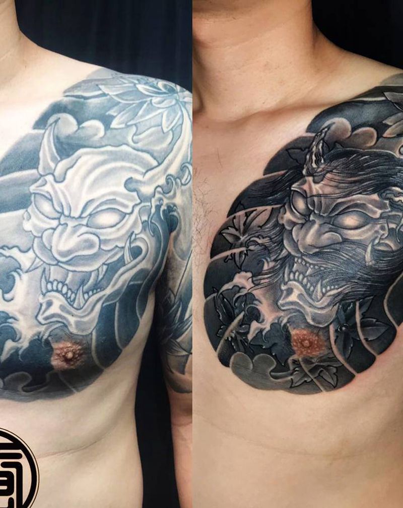 改圖完成品纹身图片_手部胸部纹身图案