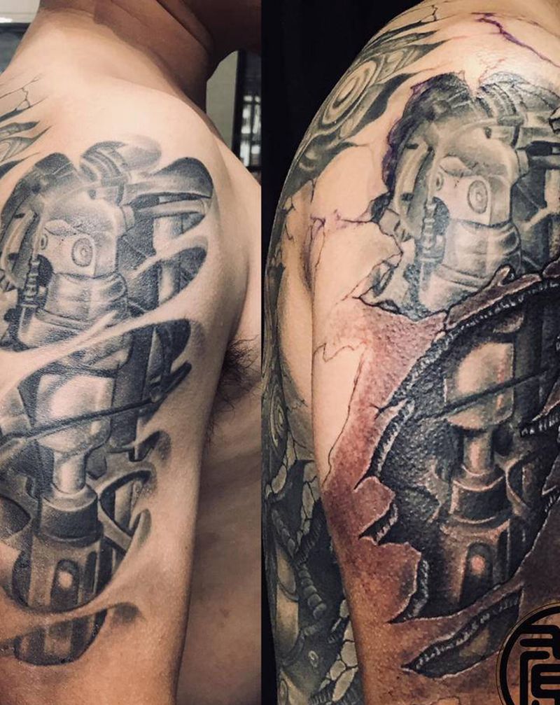 #整形 #待續 #左邊原圖非本纹身图片_手臂手部修改纹身图案