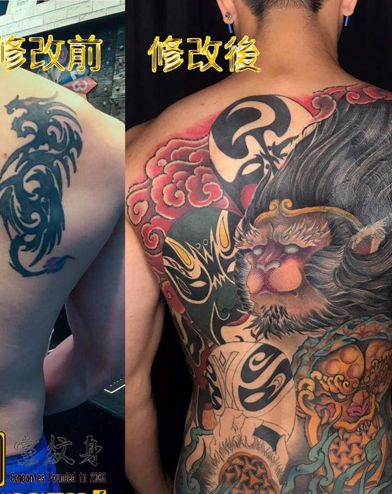 #大聖 #蓋圖紋身  #待續纹身图片_背部纹身图案