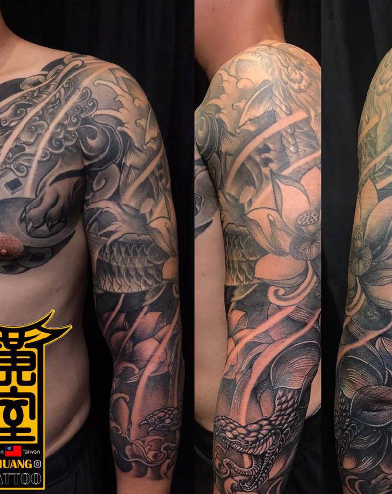 #4年前作品 #銜接 #蓮花纹身图片_手部纹身图案