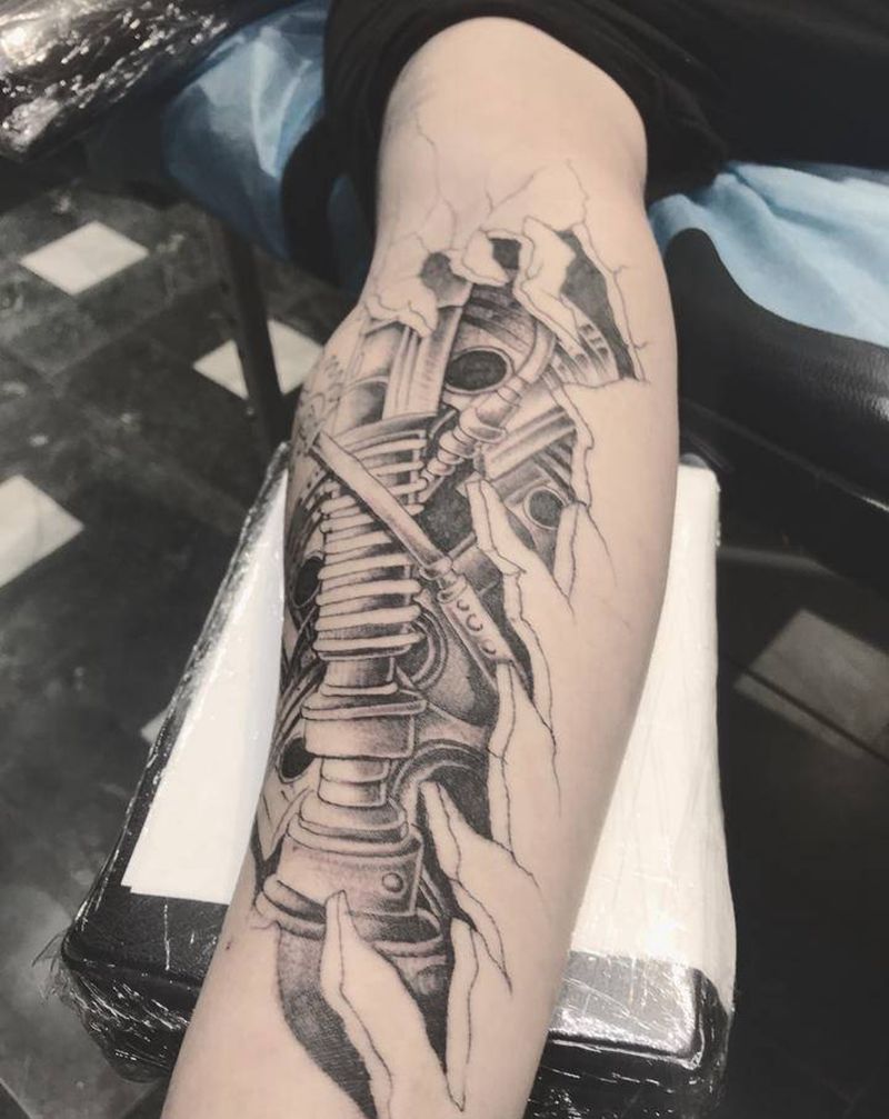 #龜裂 #機械式時計  #待續纹身图片_手部纹身图案