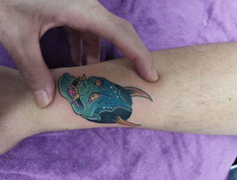 般若纹身图片_手臂手部新传统水彩纹身图案