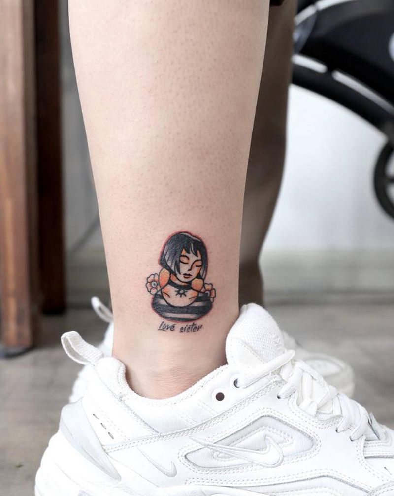 old school纹身图片_腿部Old School纹身图案