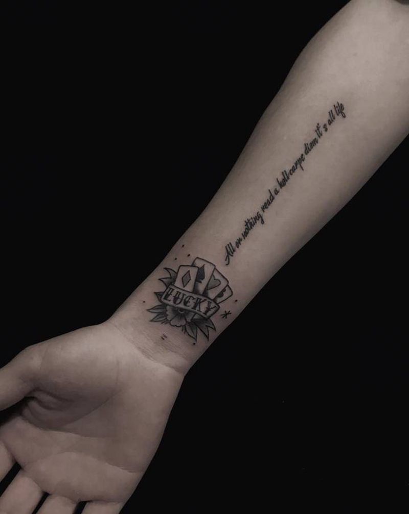 School拼接纹身图片_手部手臂Old School纹身图案