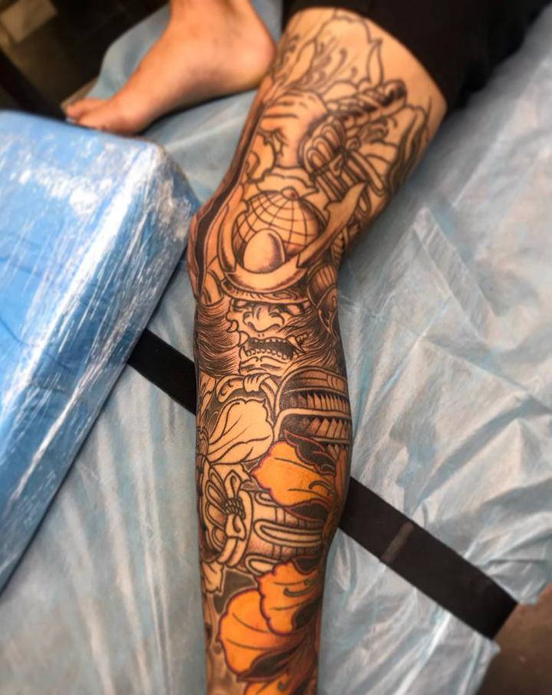 《黃室紋身》今日工時故事： #纹身图片_腿部纹身图案