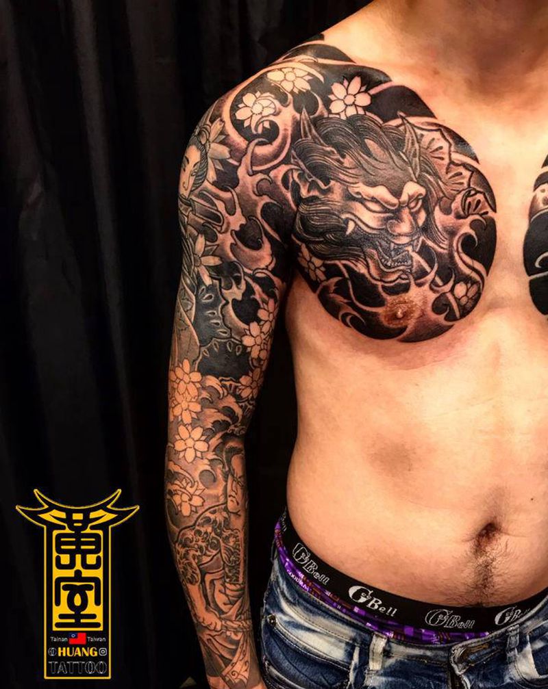 《黃室紋身》今日工時： #整修纹身图片_胸部手臂纹身图案