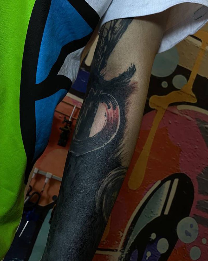 黑纹身图片_水墨纹身图案