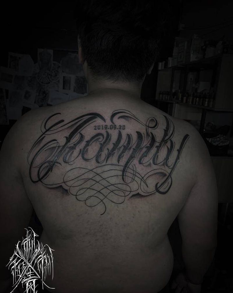 英文纹身图片_花体字纹身图案