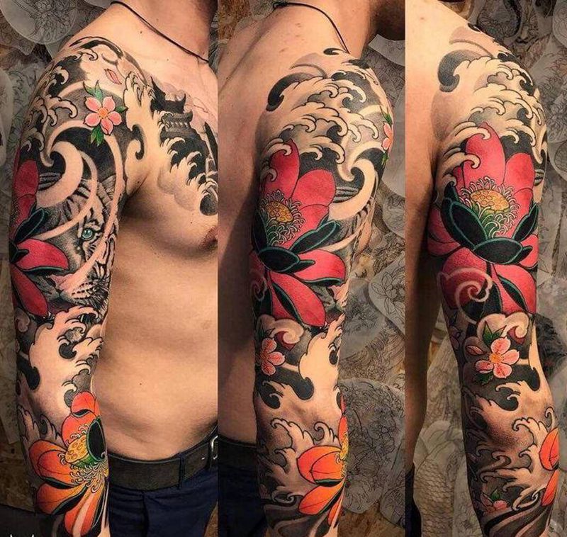 花臂纹身图片_手臂纹身图案