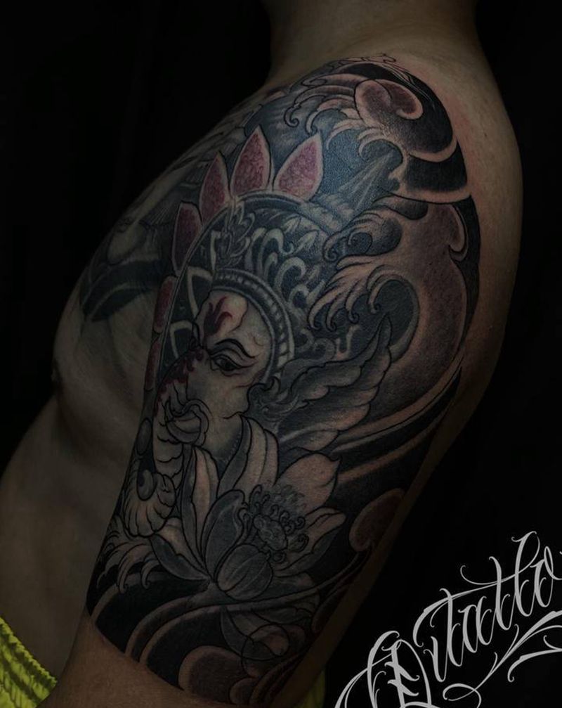 修改纹身图片_肩部纹身图案