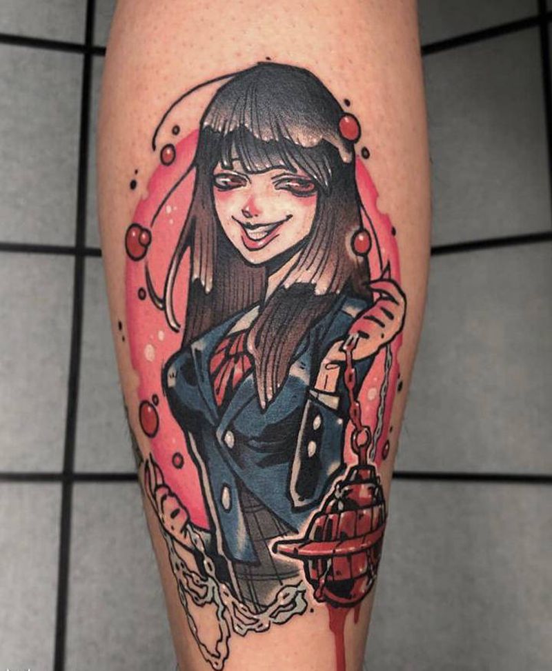 彩纹身图片_New School纹身图案