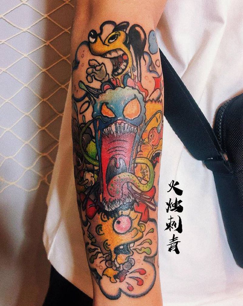 《毒液大魔王》纹身图片_手臂纹身图案