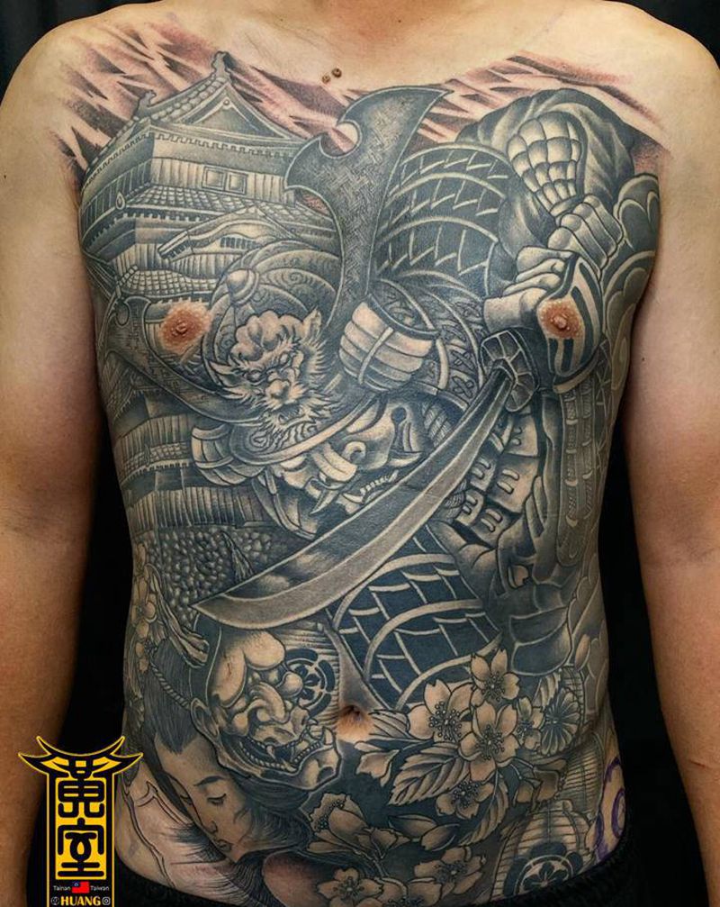 《黃室紋身》 #90%  #武纹身图片_胸部腹部纹身图案