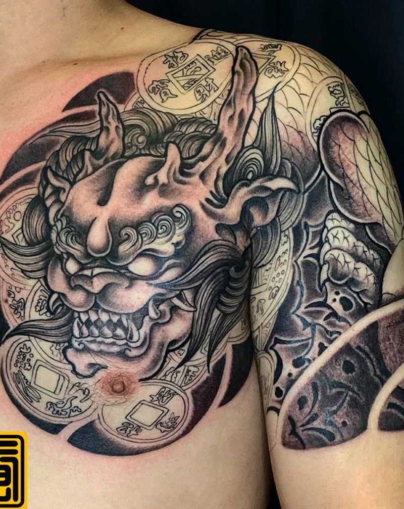 《黃室紋身》原皇室精雕紋身纹身图片_手部胸部纹身图案