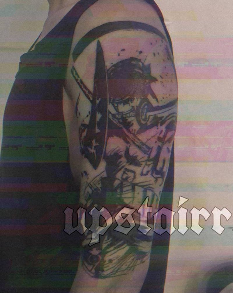 水墨纹身图片_手臂纹身图案