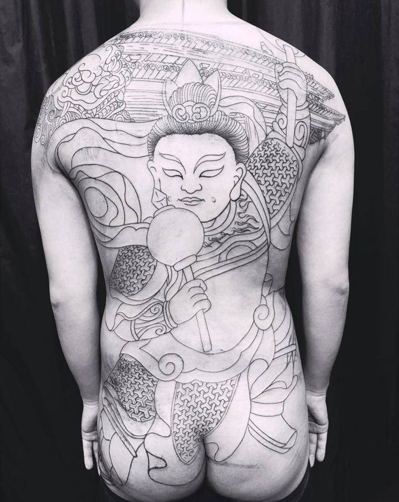 《黃室紋身》原皇室精雕紋身纹身图片_背部纹身图案