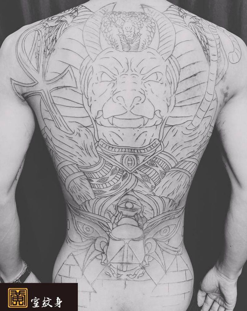 《黃室紋身》原皇室精雕紋身纹身图片_背部纹身图案