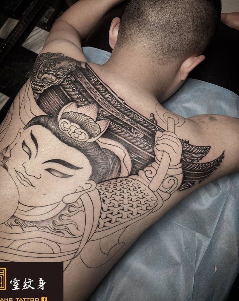 《黃室紋身》原皇室精雕紋身（大纹身图片_背部纹身图案