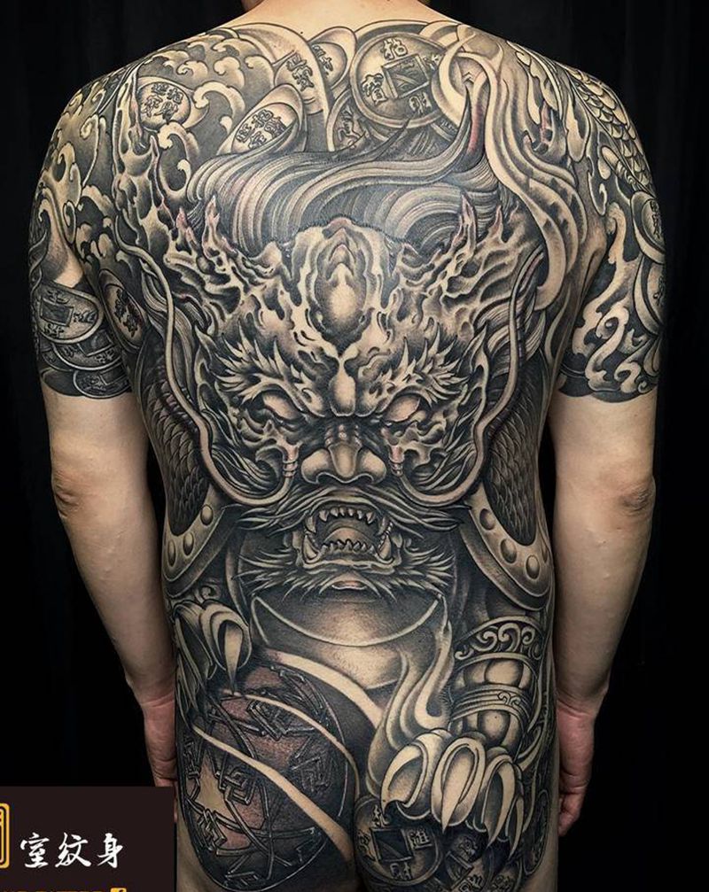 《黃室紋身》原皇室精雕紋身 #纹身图片_背部纹身图案