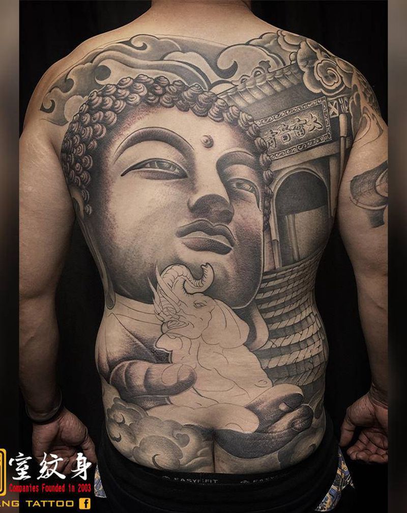 《黃室紋身》原皇室精雕紋身纹身图片_背部纹身图案