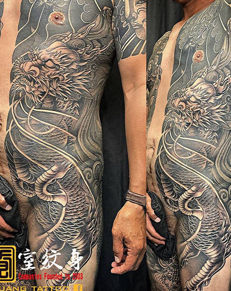 《黃室紋身》原皇室精雕紋身纹身图片_腰部腹部纹身图案