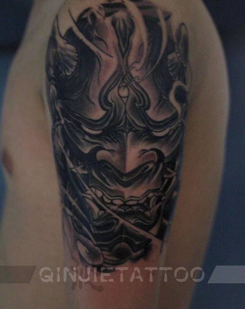 般若纹身图片_手臂新传统纹身图案