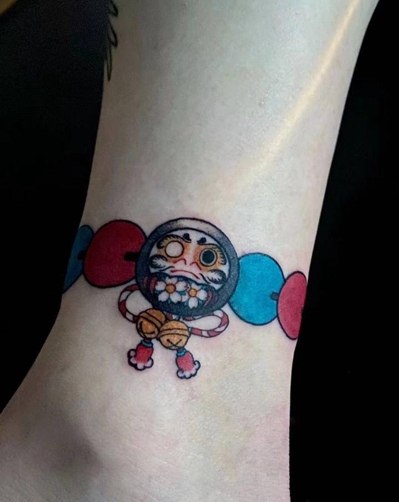 达摩蛋纹身图片_老传统纹身图案