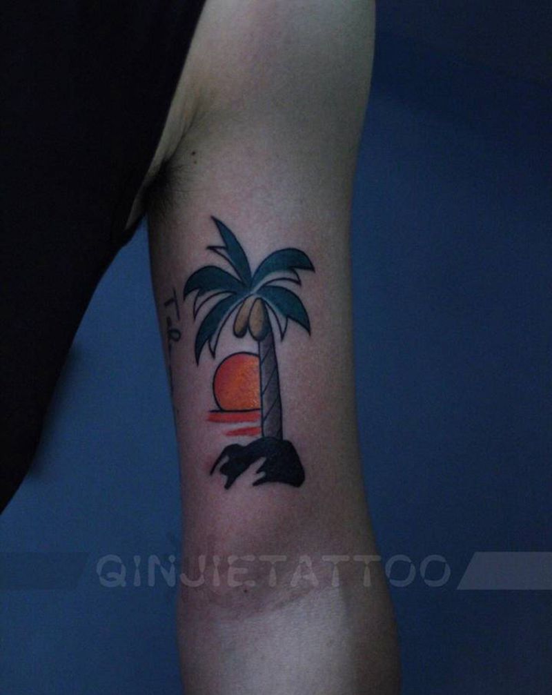 小图纹身图片_Old School纹身图案