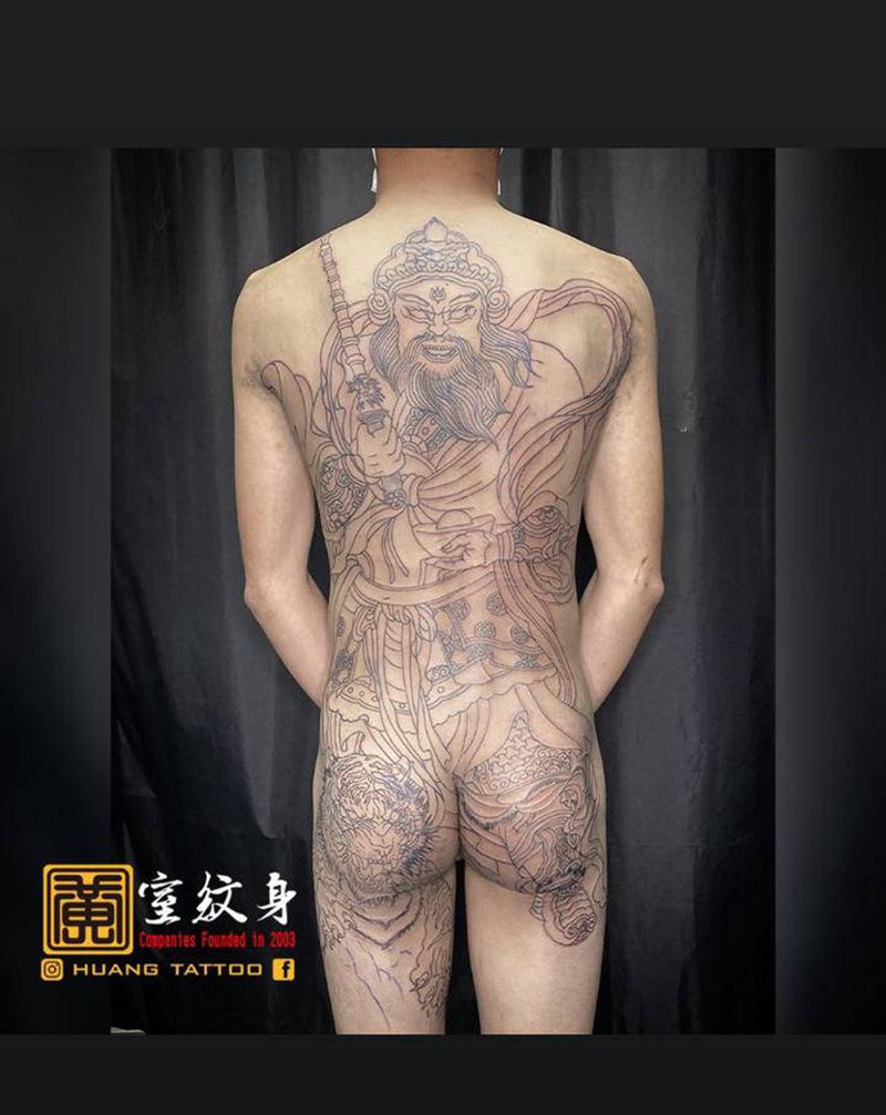 《黃室紋身》原皇室精雕紋身纹身图片_背部纹身图案