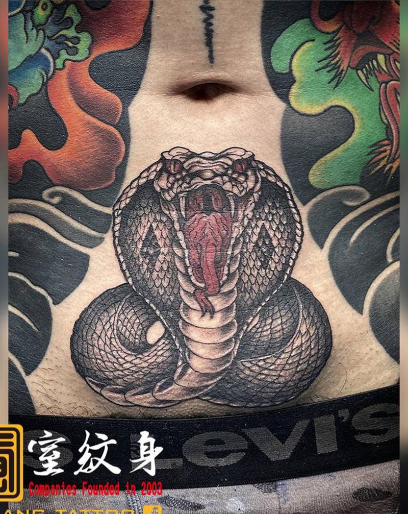 《黃室紋身》原皇室精雕紋身纹身图片_腹部纹身图案