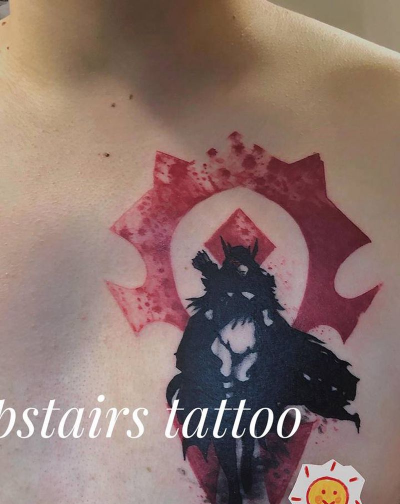 遮盖纹身图片_胸部纹身图案